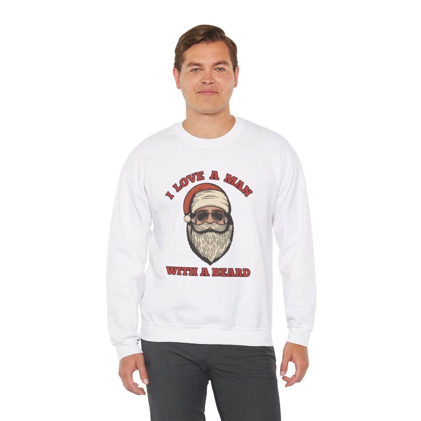 Santa "I love a man with a beard" - Sweatshirt