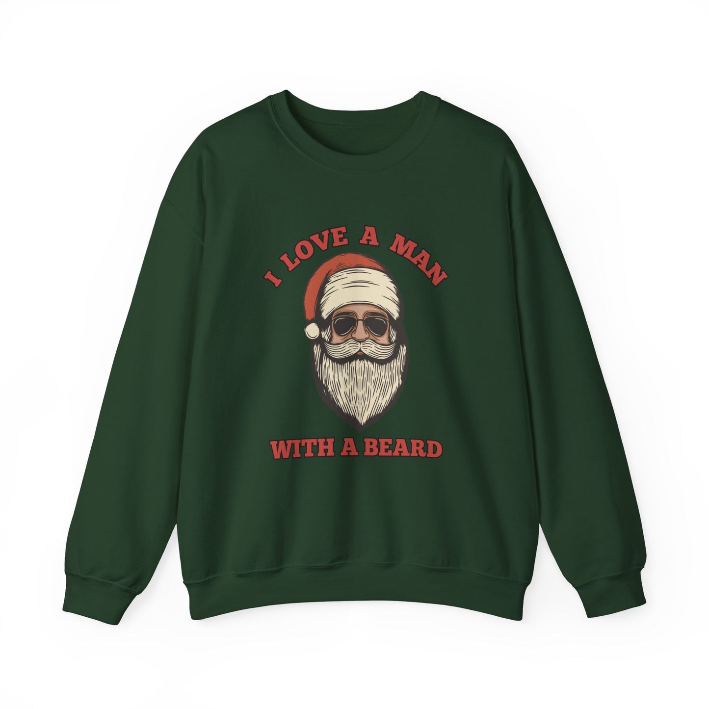 Santa "I love a man with a beard" - Sweatshirt