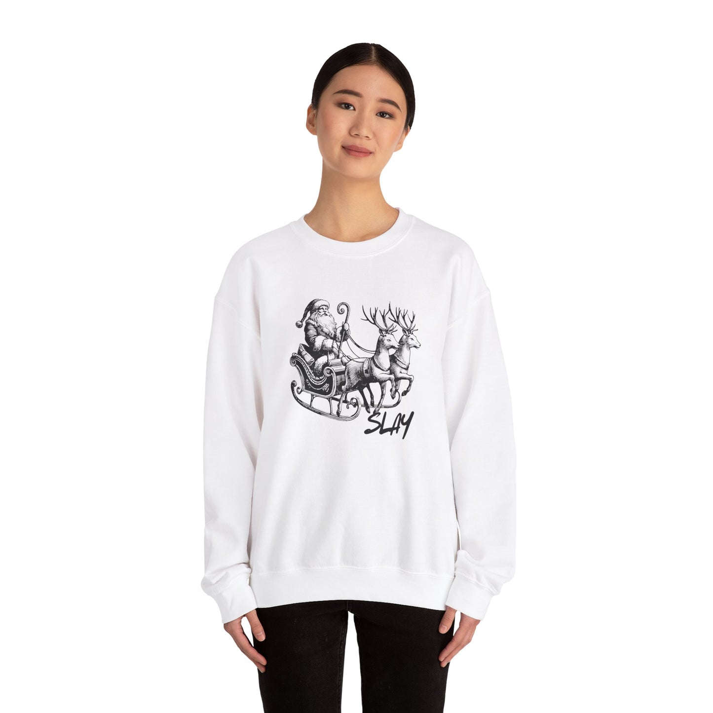 Christmas Reindeer Santa 'Slay' - Sweatshirt