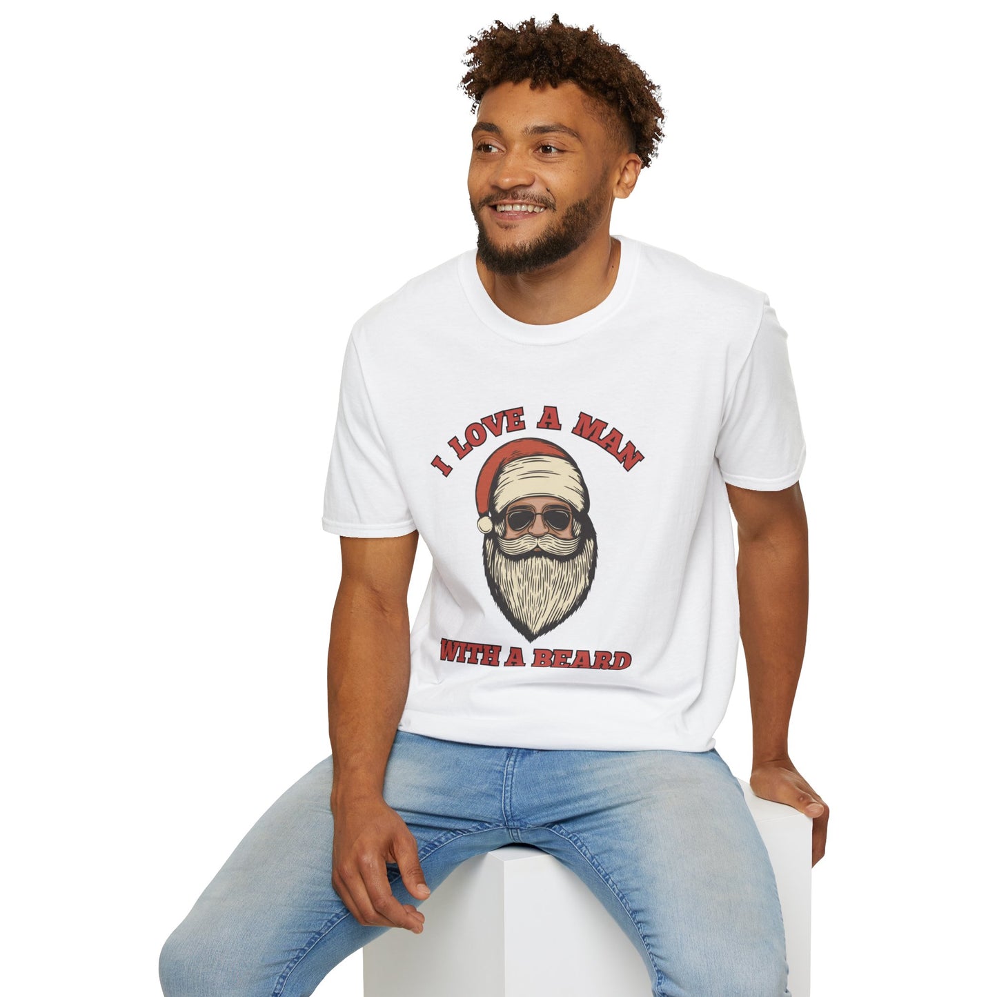 Santa 'I Love a Man with a Beard' - T-Shirt