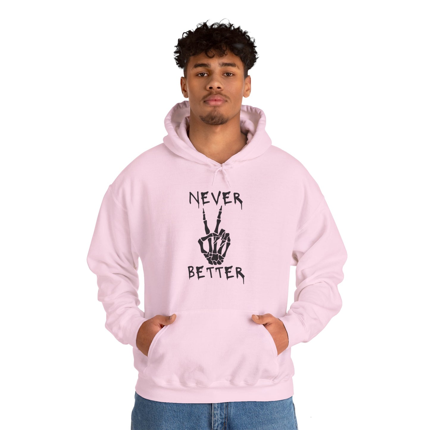 Never Better - Peace Sign Skeleton Hoodie