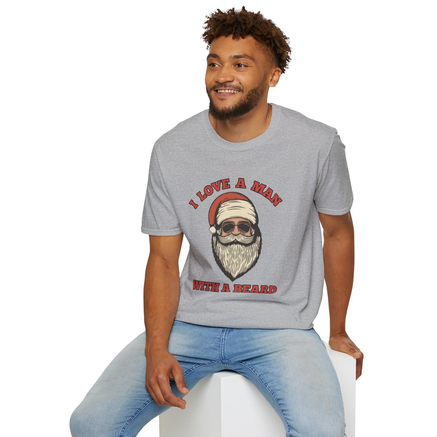 Santa 'I Love a Man with a Beard' - T-Shirt