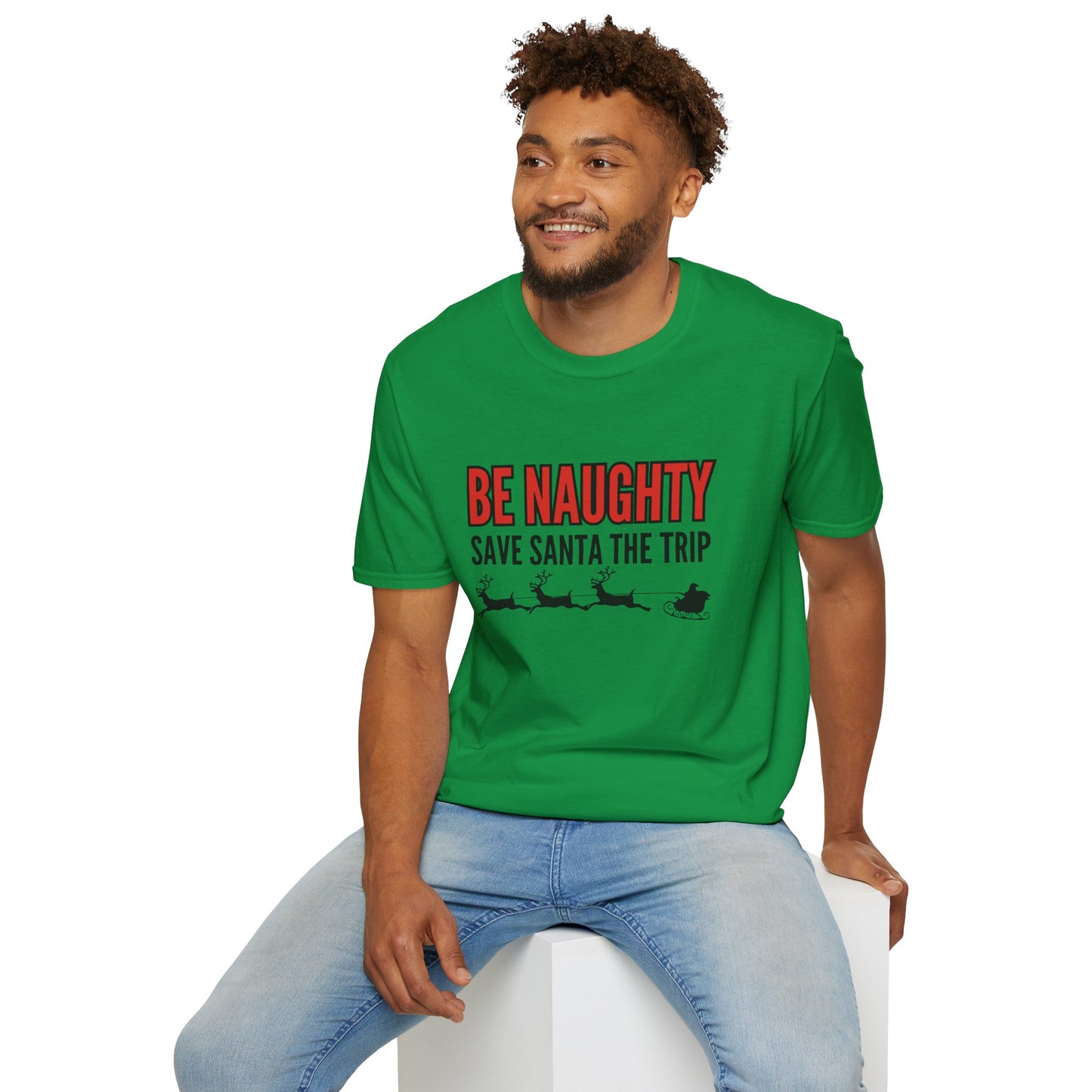 Christmas - Be Naughty, Save Santa the Trip' - T-Shirt