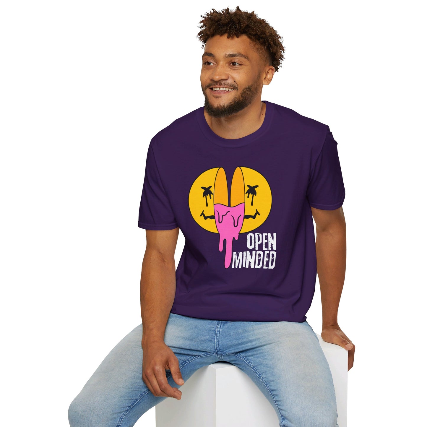 Open Minded Melting Smiley Face - T-Shirt