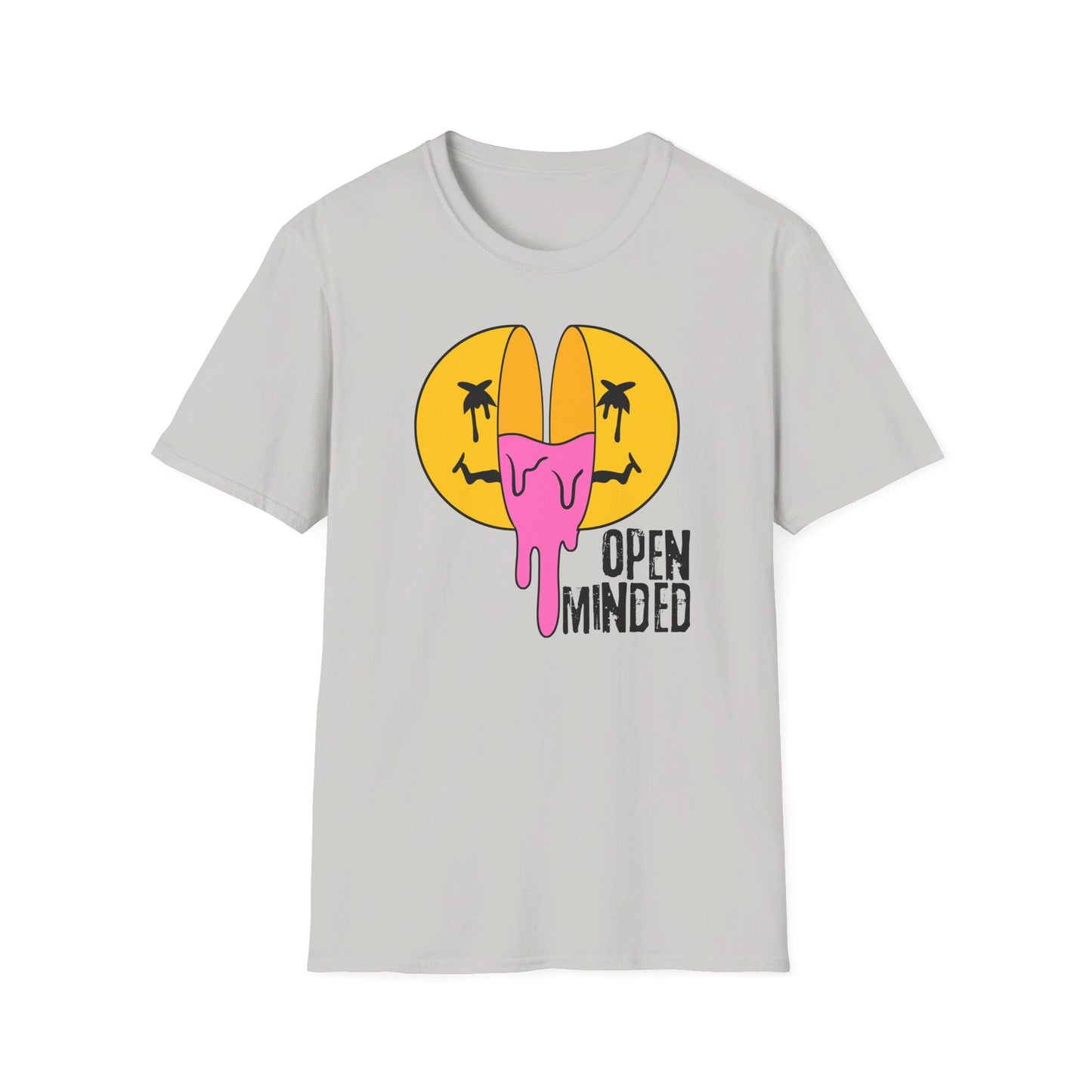 Open Minded Melting Smiley Face - T-Shirt