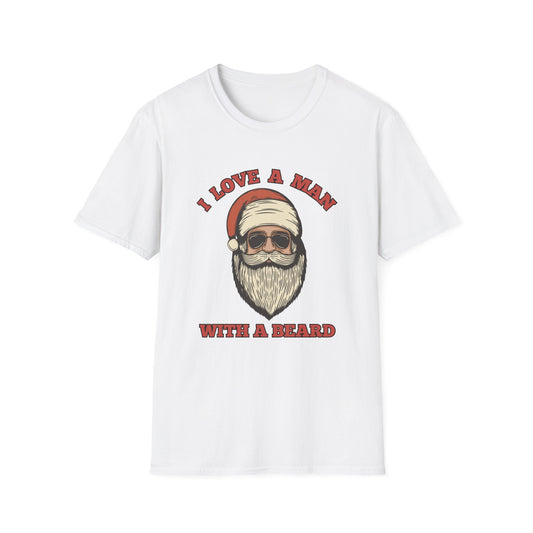 Santa 'I Love a Man with a Beard' - T-Shirt