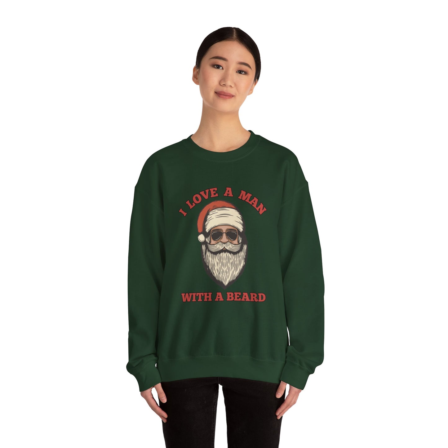 Santa "I love a man with a beard" - Sweatshirt