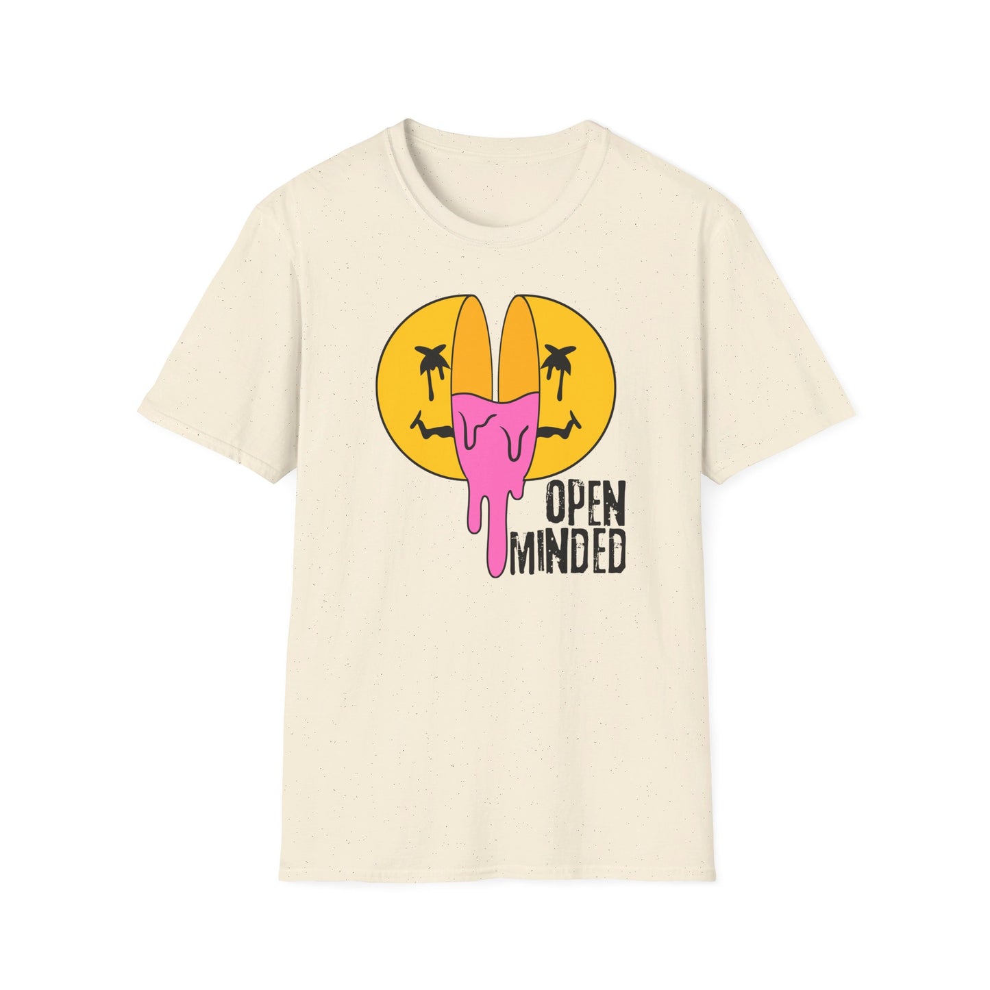 Open Minded Melting Smiley Face - T-Shirt