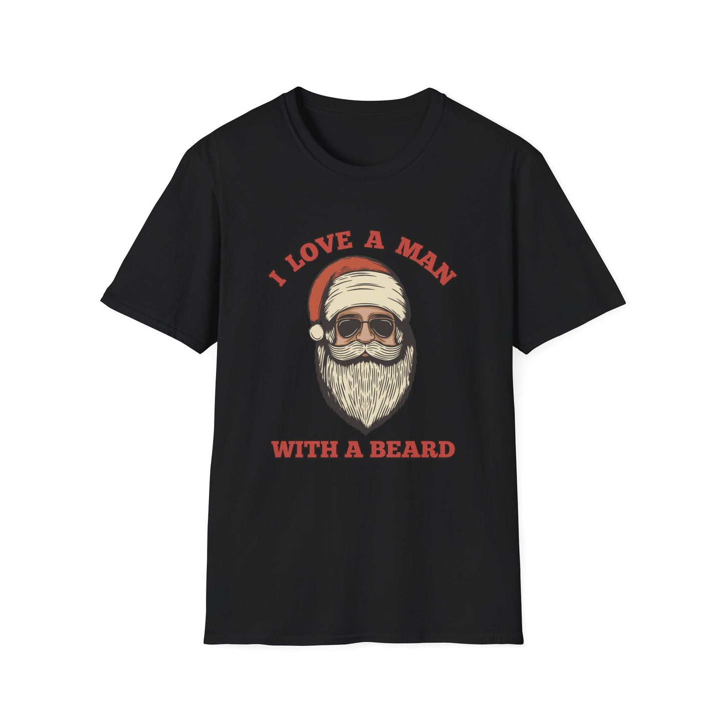 Santa 'I Love a Man with a Beard' - T-Shirt