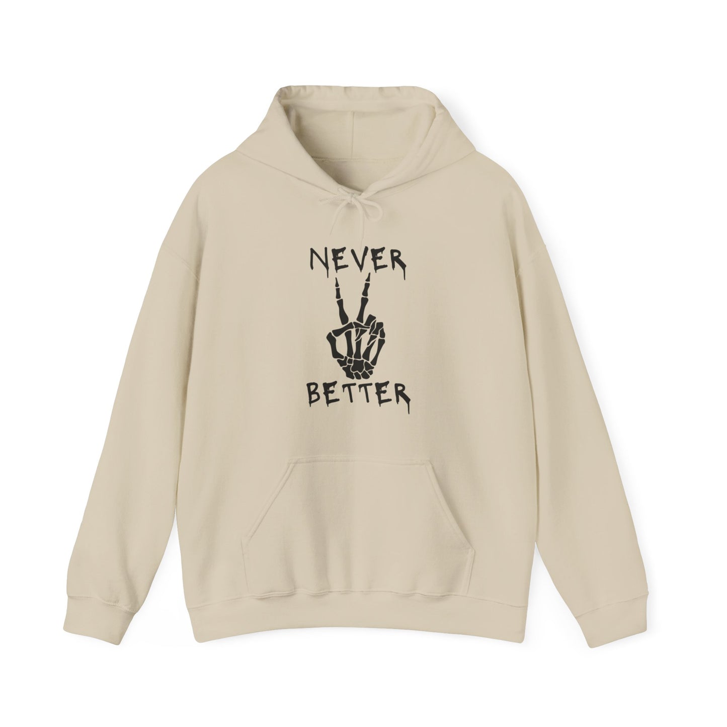 Never Better - Peace Sign Skeleton Hoodie