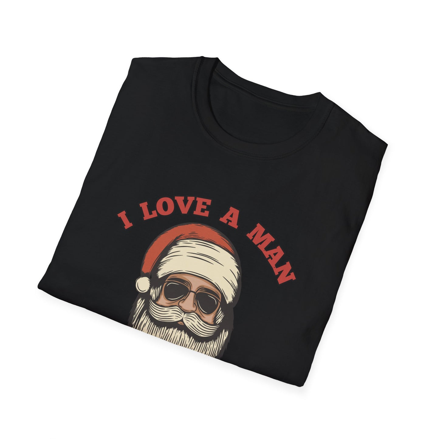 Santa 'I Love a Man with a Beard' - T-Shirt