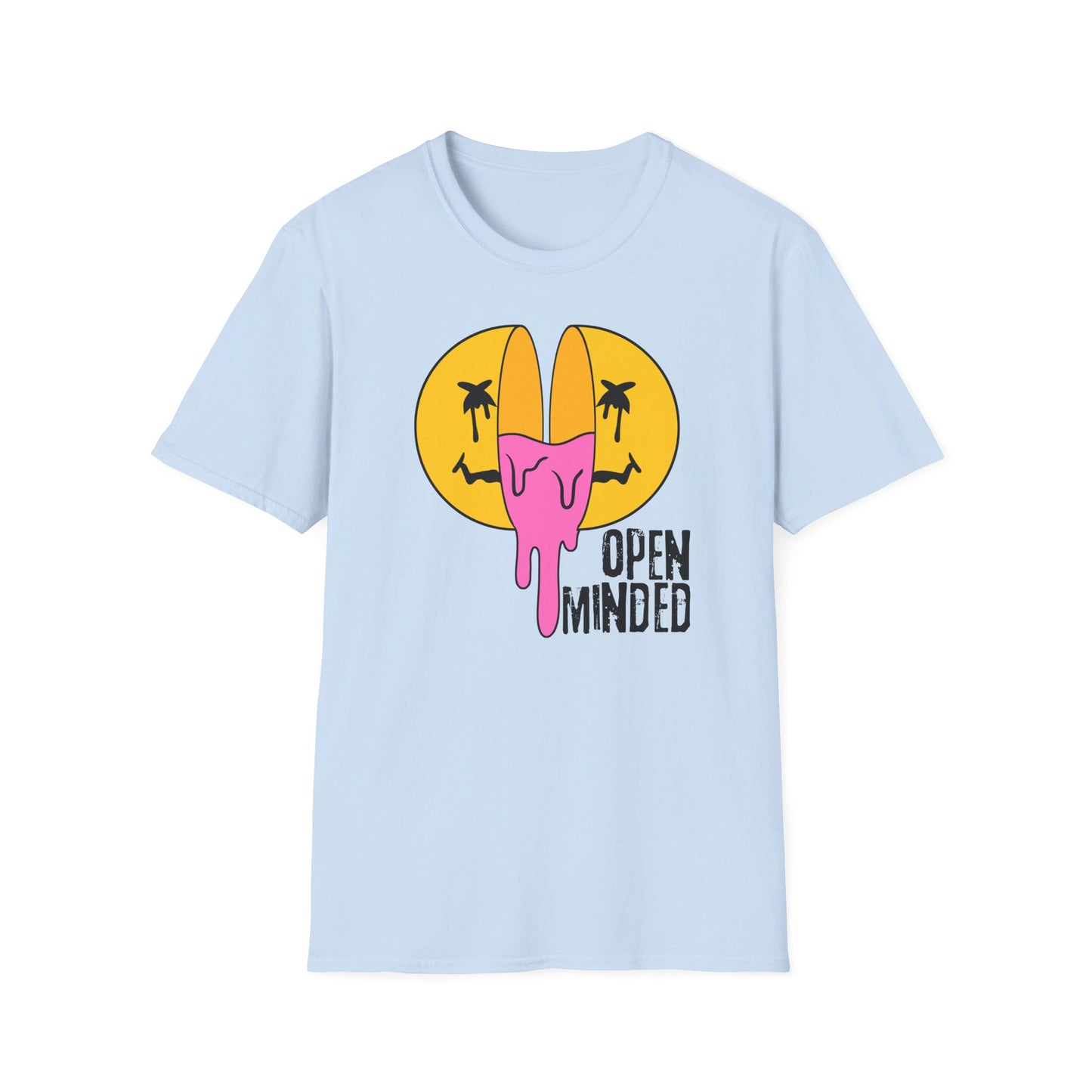 Open Minded Melting Smiley Face - T-Shirt